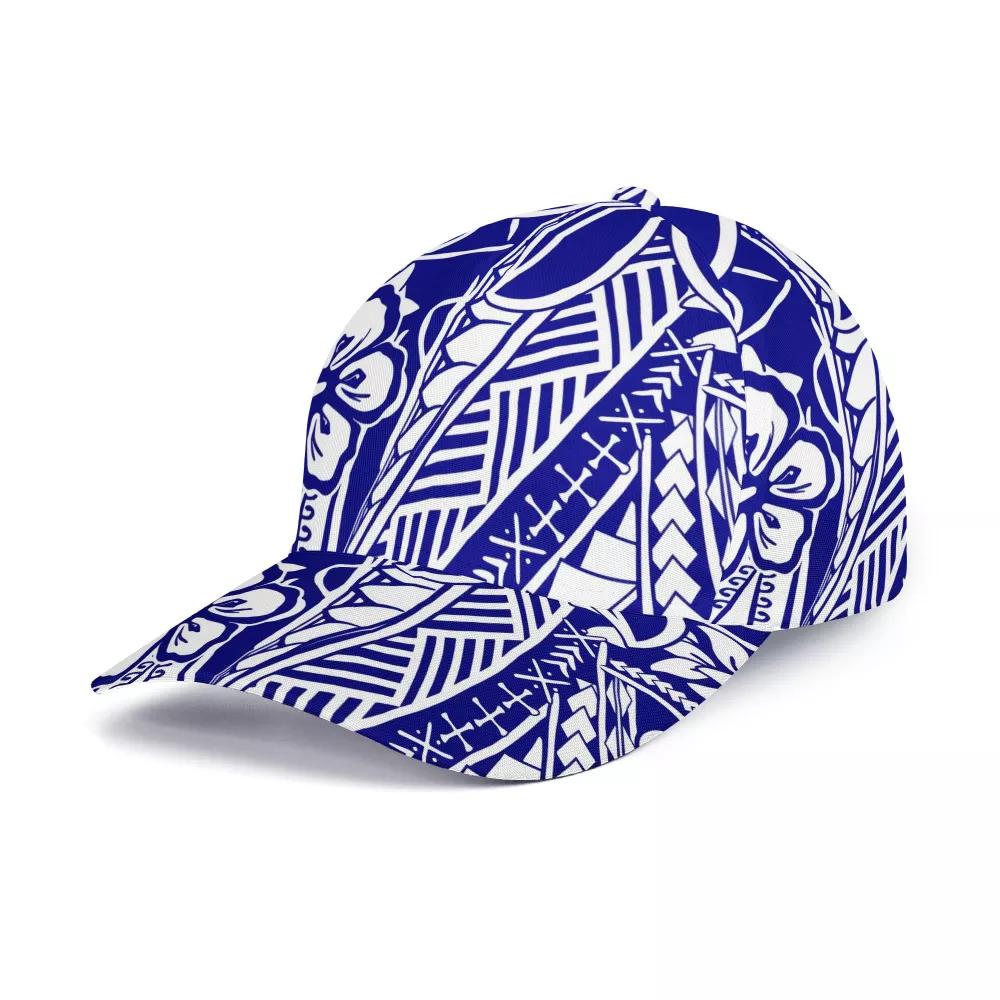 Fashion High Quality Outdoor Quick Dry Peaked Cap Hat Custom Logo Baseball Cap Polynesian Tribal Design Casual Hat