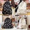 Simple Butterfly Bow And Cartoon Bear Pattern Student Backpack For Casual Travel