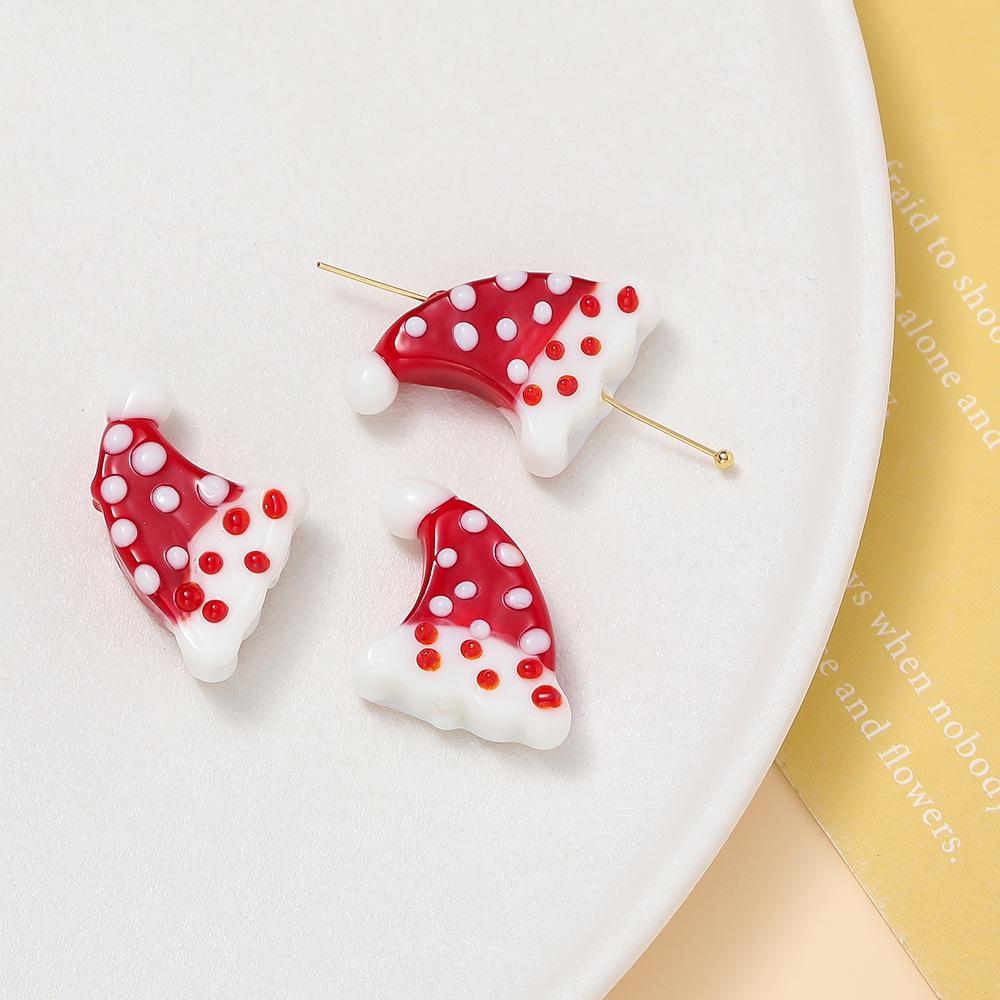 Расписанные вручную расшитые бисером перчатки и шапки с рождественской елкой - DIY ювелирные аксессуары