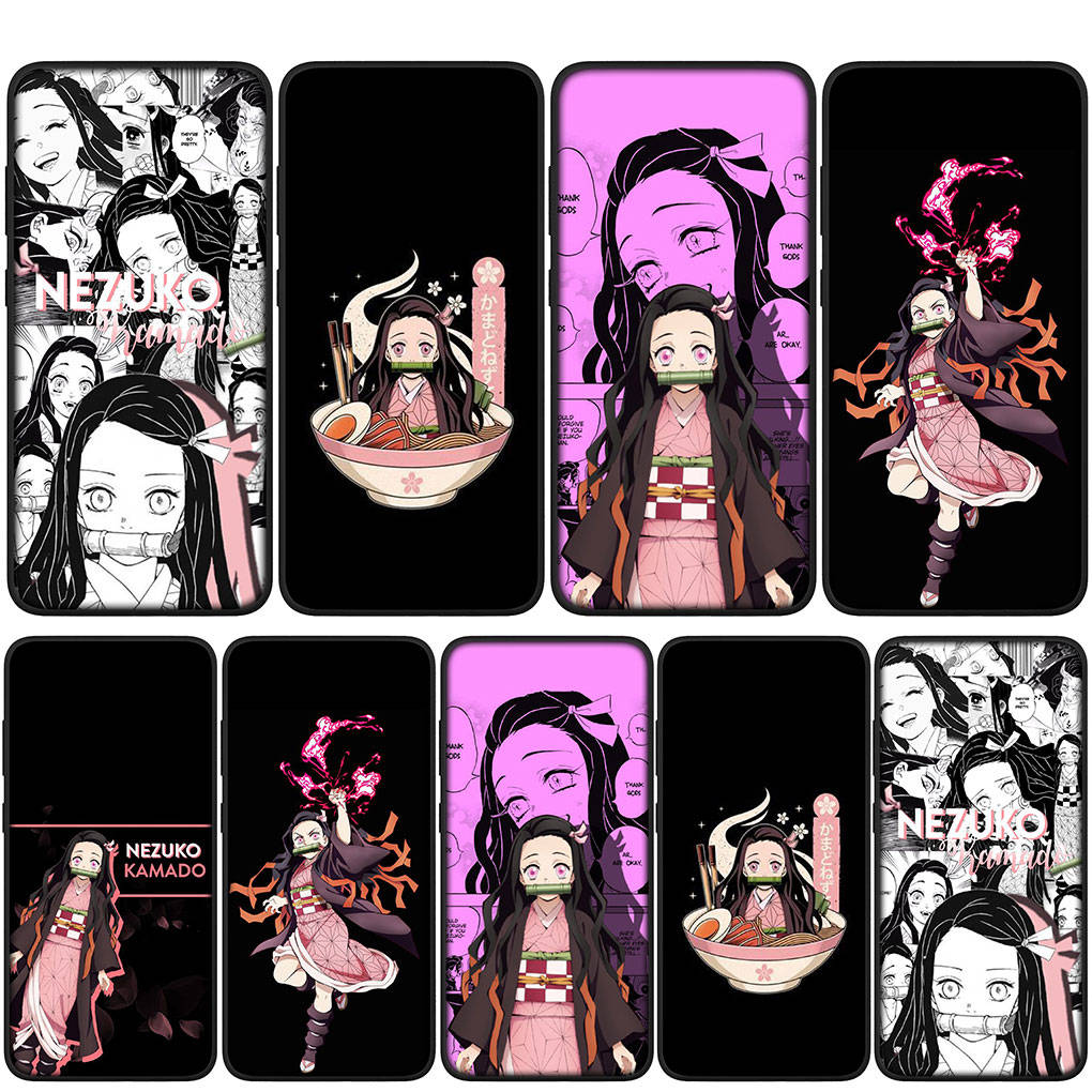 For iPhone 16 15 Xiaomi Redmi Note 14 13 12 11 Pro Max X 8 16e Samsung Galaxy S25 S24 S23 Moto OPPO Huawei Anime Demon Slayer Kamado Nezuko Phone Case