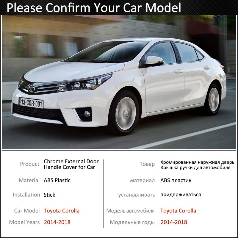 Черный чехол на дверную ручку из углеродного волокна для Toyota Corolla E170 E180 2014 ~ 2018 2016 2017, автомобильные аксессуары, набор наклеек