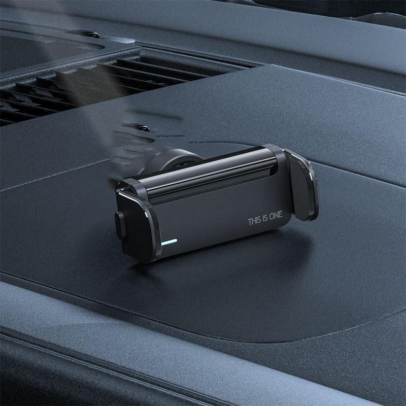 Automatic Car Phone Holder Dashboard Windshield Suction Mount Aluminum Alloy ABS Electric Clamp Universal Smartphone Stand