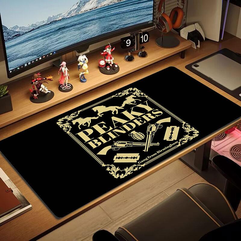 Peaky Blinders Mouse Pad, Large Gaming Desk Mat, Non-slip XXL Mousepad for Laptop & Tablet, Mini PC Playmat with Stitched Edges