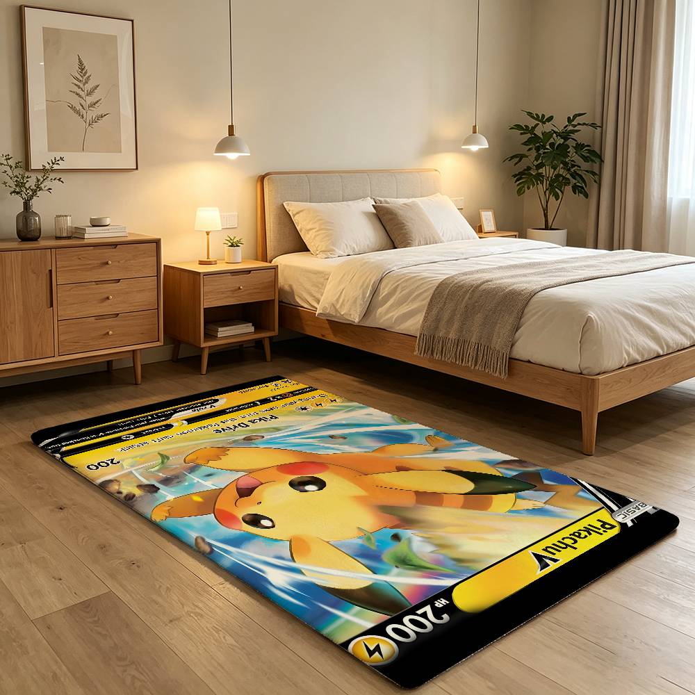 Kawaii-S-pOKemons-card Carpet Bathroom Anti-slip Mat Door Mat Home Decoration Mat Entrance Door Mat Scratch-resistant Door Mat