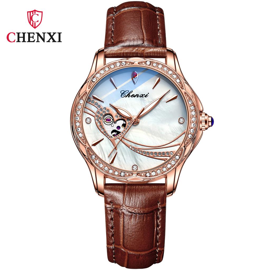 Новые роскошные женские часы высшего бренда с коробкой, водонепроницаемые автоматические модные женские механические часы