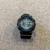 Б/У, хорошее состояние, CASIO G-SHOCK GA-100CB Аналогово-цифровые часы, Черно-синие