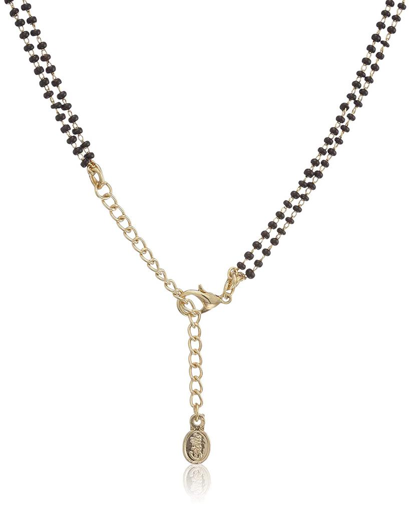 Ожерелья Estele с позолотой 24 карата, соединенные ветки, двойная линия Mangalsutra