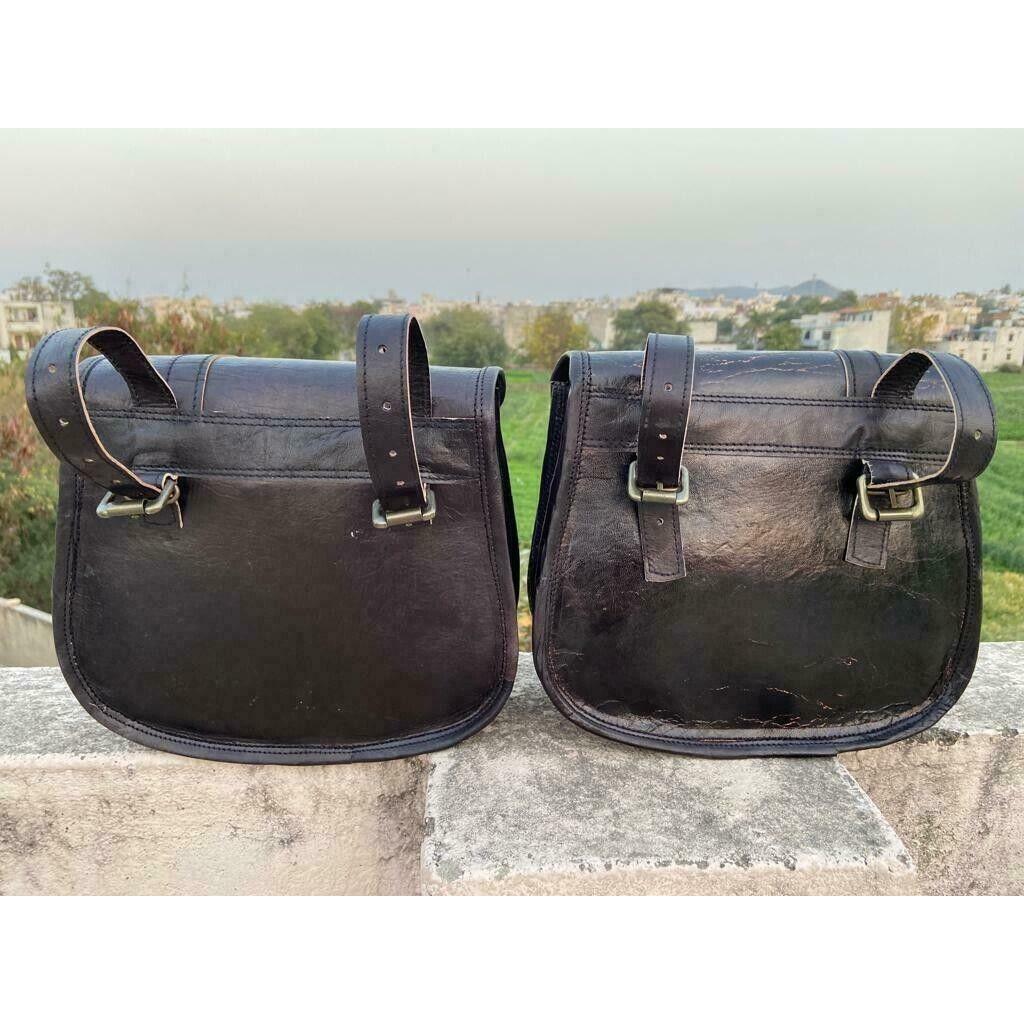 Кожаное седло для мотоцикла, черное комбинированное 2 сумки, седельная сумка для багажа Sportster