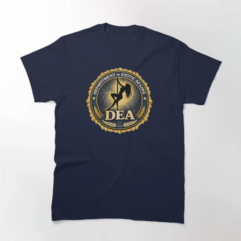 DEA Отдел экзотических дел смешная пародийная футболка-мем унисекс 100% хлопок лето 2026 Новая дышащая футболка с коротким рукавом и принтом