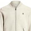 Куртка-бейсболка Polo Ralph Lauren FW23 с вышитым логотипом и длинными рукавами на молнии, мужские куртки светло-серого цвета 710881521-005