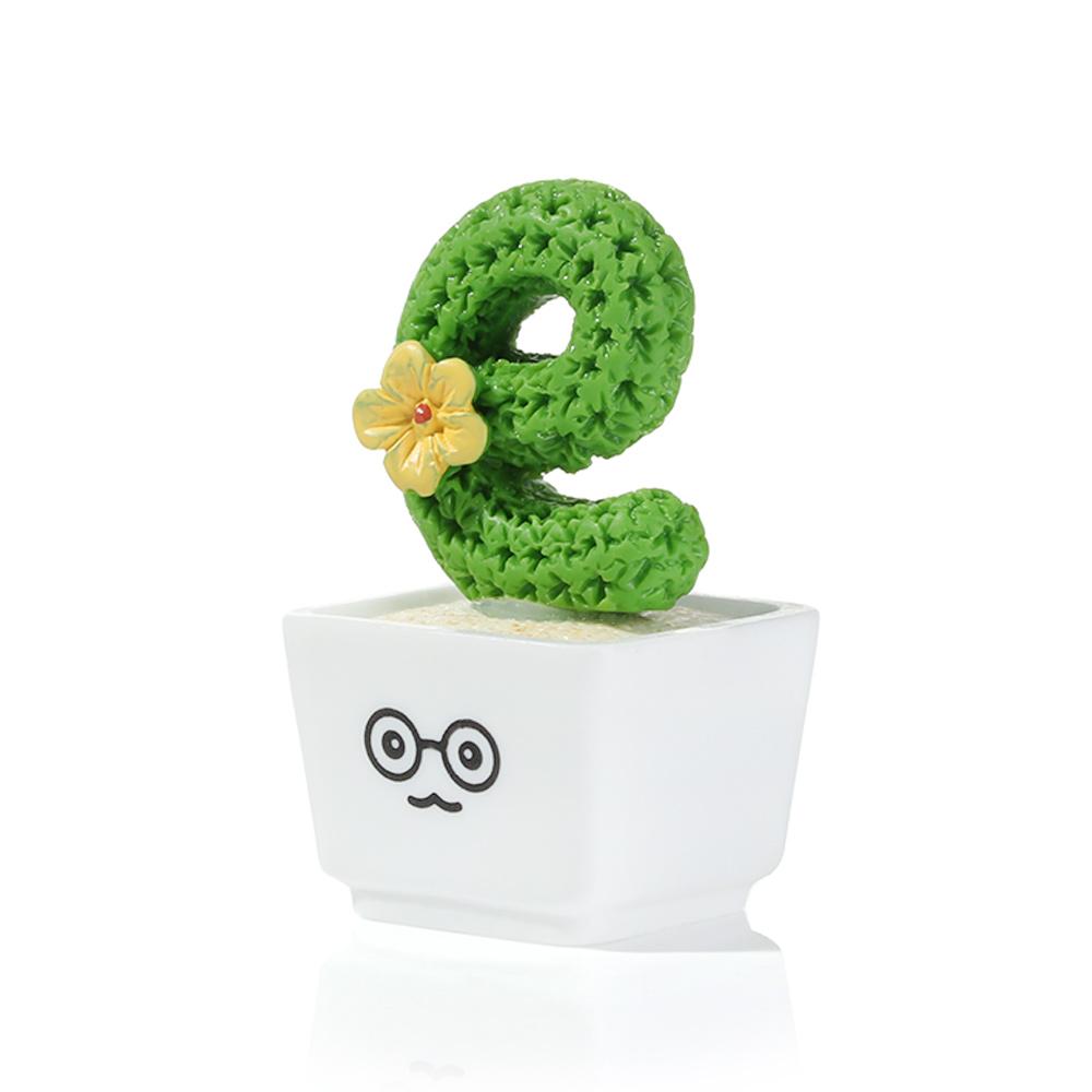 2.5-3.4cm 1/4Pcs Funny Cactus Flower Figurines Resin Cactus Miniatures Micro Ornaments DIY Mini Sculpture Decoration Crafts
