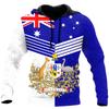 Australia Men's Hoodies 3D Full Printing Kangaroo Autumn Long Sleeve Casual Australia Flag Streetwear Designer Hooded Hoodie