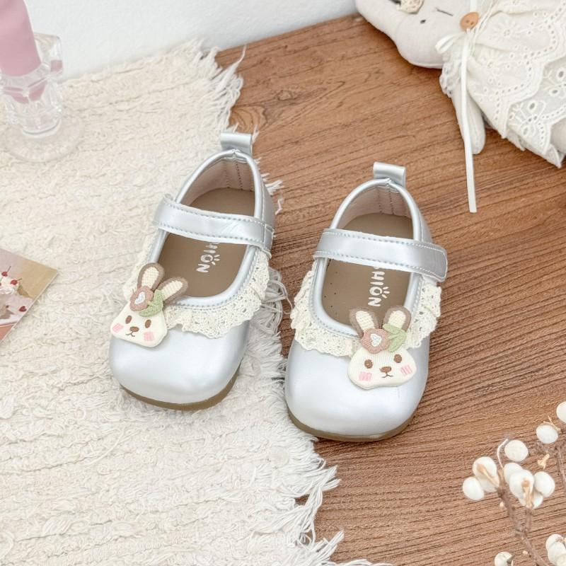 Youth style shoes Soft Sole Anti-Slip Princess Style Toddler Shoes With Cartoon Rabbit Design Magic Tape Girls Age 1-3 Years