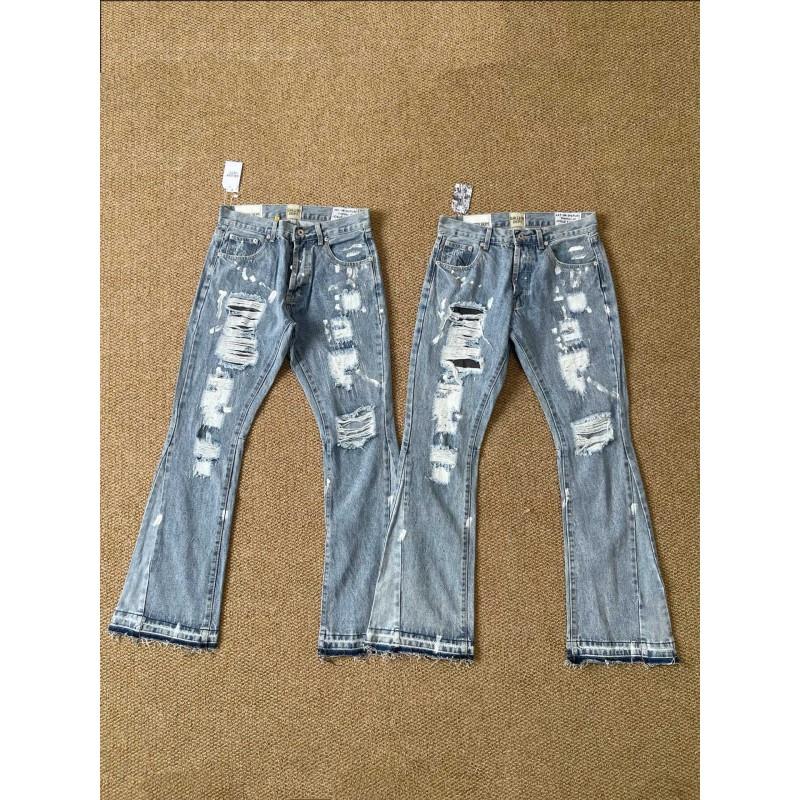 2025 Early Fall Unisex High Waist Washed Denim Flared Pants Teens Daily Wear