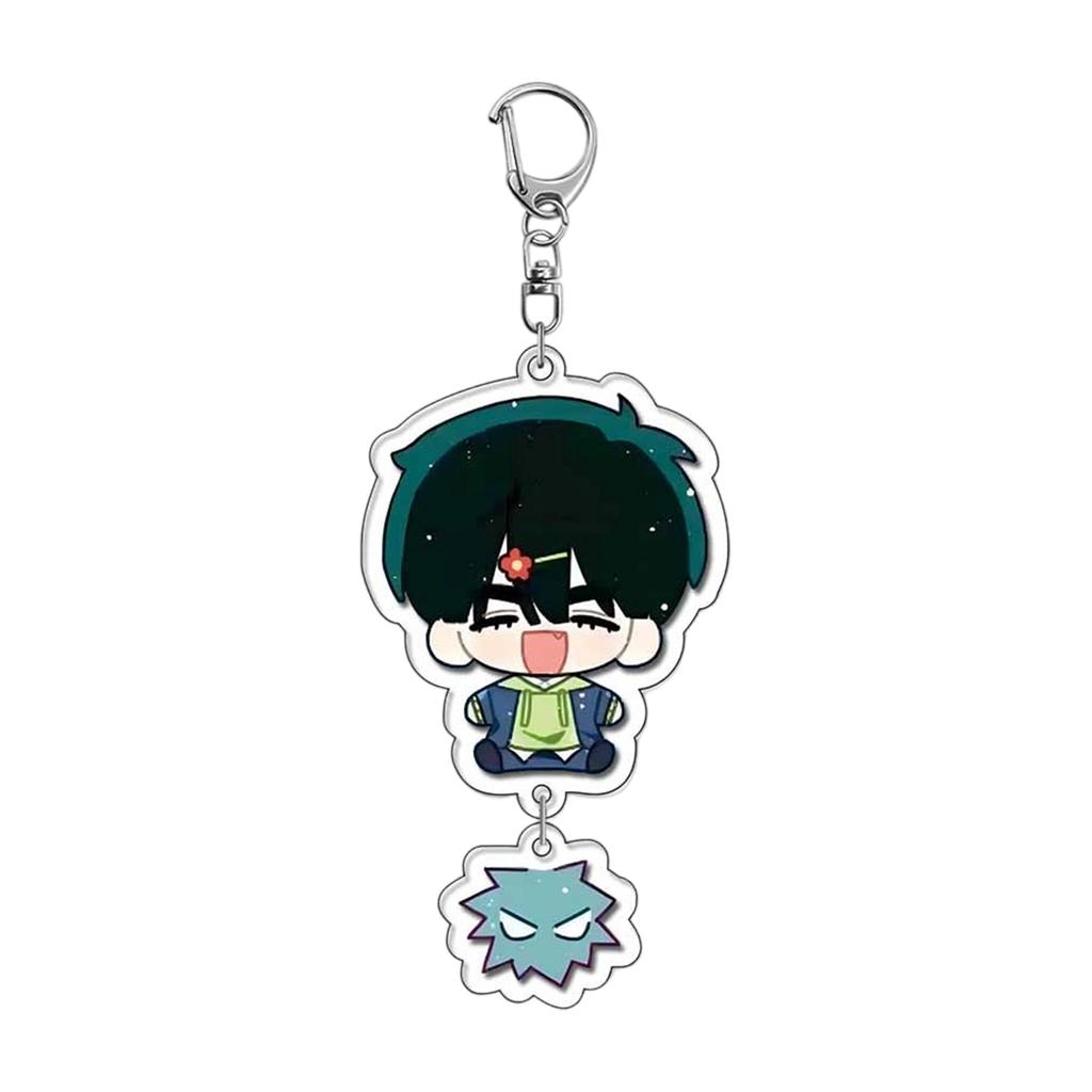 Anime Peripheral Acrylic Keychain Pendant, Cute Student Anime Backpack Pendant