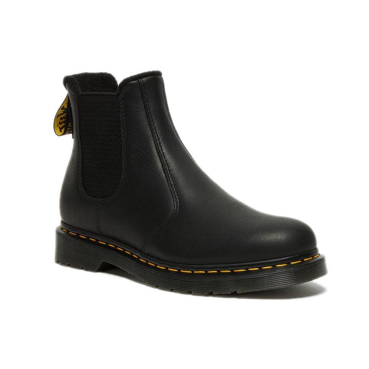 Dr. Martens 2976 Leather Round Toe Slip-On Ankle Chelsea Boots Unisex boots Charcoal-Black 27142001