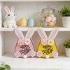 Пасхальная сумка-тоут с ручками, многоразовая подарочная сумка с пасхальным кроликом, с кроличьими ушками и цветами, для детских пасхальных подарков на день рождения