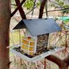 1pcsCreative Swing House Bird Feeder - Iron outdoor hanging decoration, suitable for gardens/terraces/yard