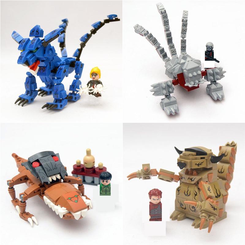Anime Naruto Classic Cartoon Ninja Kurama Kyuubi Nine Tailed Fox Building Blocks Bricks Sets Movie Dolls Kids Toys Children Gift