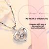 Silver Plated Heart Pendant Necklace for Women Minimalist Crystal Jewelry with Diamond Accents