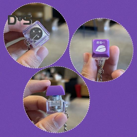 Fidget Toys Keyboard Adult Kids Keychain Stress Relief Toy Exercise Wrist Stress Relief Keychain Fidget Toy Decompression Toy Keychain