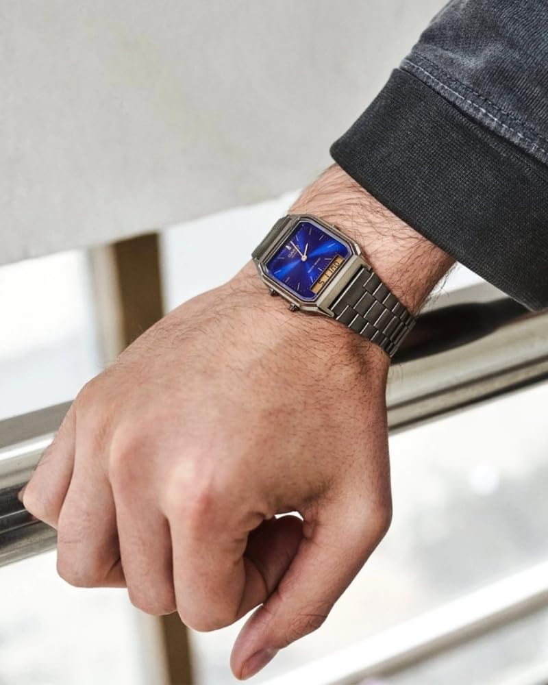Casio Мужские аналогово-цифровые кварцевые часы Casio AQ-230GG-2A Винтажные Синие