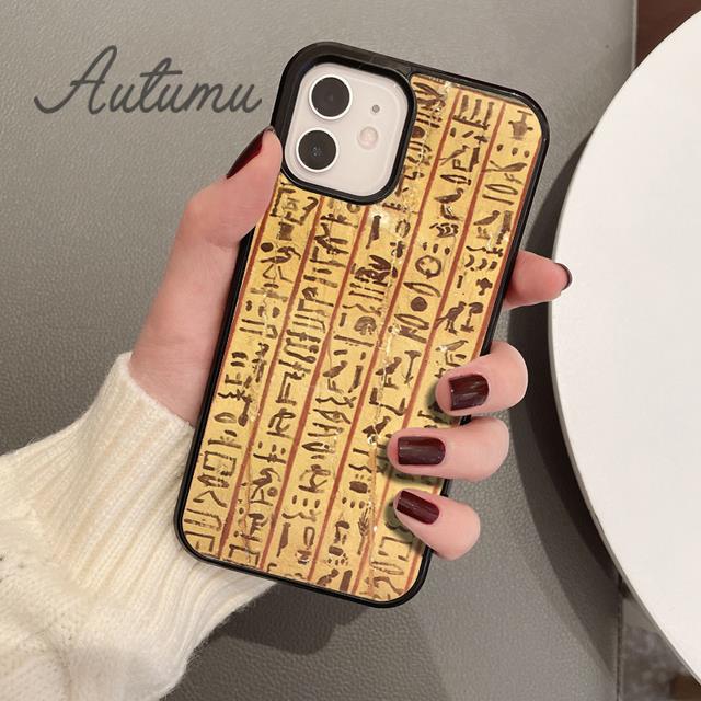 Чехол для телефона с египетскими иероглифами и символами для iPhone 11 12 13 14 Pro Max mini XR XS SE 2020 7 8 Plus Samsung S21 S22