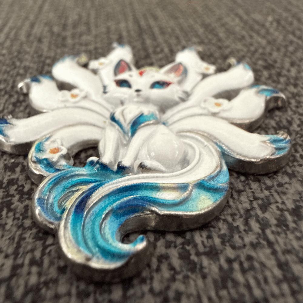 Trendy Fashion Enamel Pendant Necklace Exquisite Chinese Lion Clavicle Chain Commute