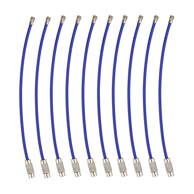 10 шт. 10/15/20 см брелок для ключей из нержавеющей стали, веревка, проволочная петля, винт, замок, кольца для гаджетов, брелок для ключей, круг, лагерная веревка, фитинги