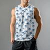 Мужская мода принтованный спортивный повседневный жилет без рукавов