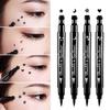 1 PCS with 2 Sides Trendy Black Waterproof Liquid Eyeliner Pencil Star Heart Shape Dot Stamp Tattoo