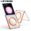 KEYSION HD Прозрачный Магнитный Чехол для MagSafe для Samsung Z Flip 7 5G Прозрачный Ударопрочный Чехол для Телефона для Galaxy Z Flip 7 5G