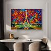 Abstract City Landscape Oil Painting Eiffel Tower Wall Art Canvas Prints Pop Paintings Decorative Pictures for Living Room Decor No Frame