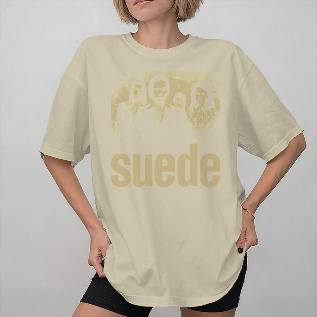 All Seasons Suede rock band T Shirt For Unisex Cotton Tee Shirt Short Sleeve Clothes