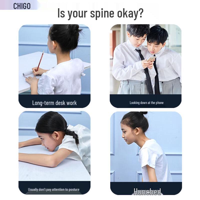 CHIGO Smart Sensor Posture Corrector for Kids & Students CN plug (adapter included)