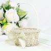 Hand-woven Small Flower Storage Basket Shopping Storage Hamper Basket  For Plant Home Wedding