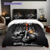 Elegance Custom Motorcycle Culture Bedding(1 * duvet cover + 2 * pillowcase, without core) Bedding set Christmas birthday gift Soft and comfortable