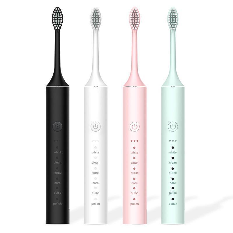 Rechargeable Ultrasonic Electric Toothbrush with Soft Bristles for Adults & Kids