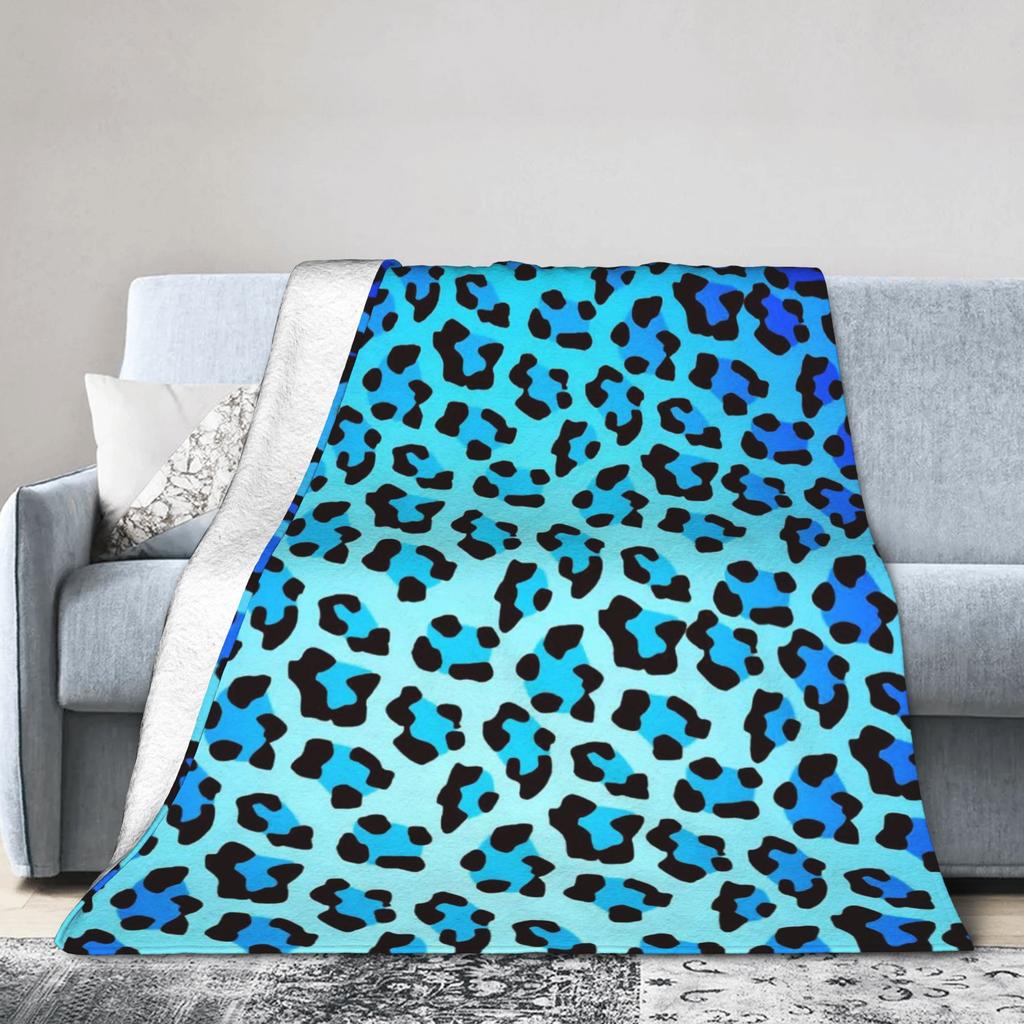 Leopard Texture Flannel Blanket Spring Warm Soft Throw Blanket for Children Couch Chair Aesthetic Bedspread Sofa Bed Cover