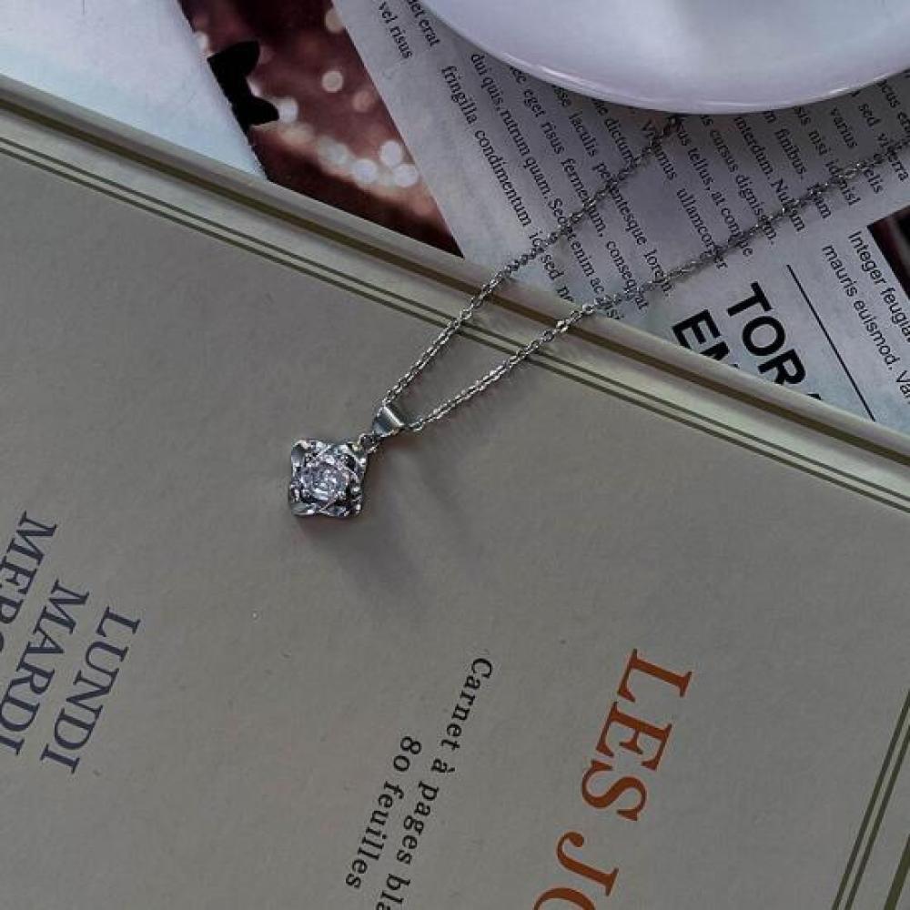 New Arrivals Open Run Women Cubic Circle Chain Necklace Blue Nk 1234