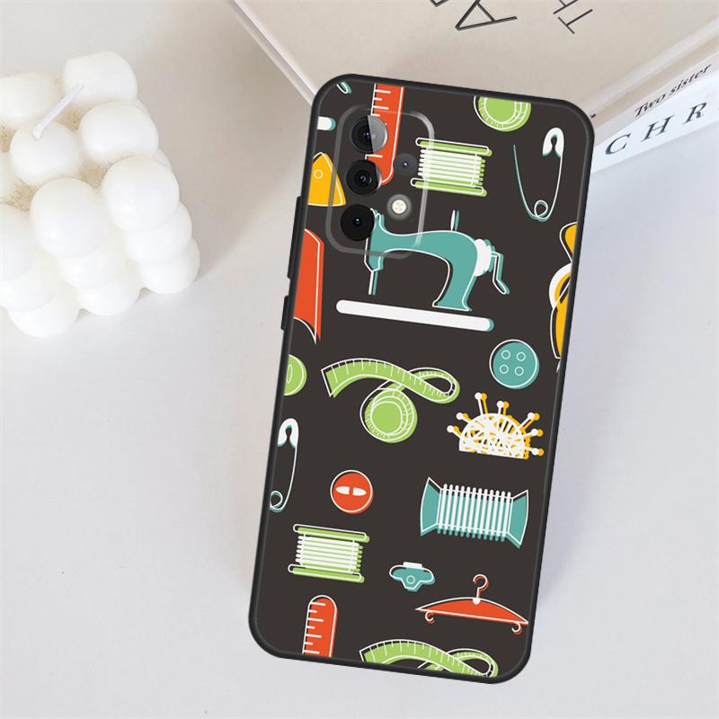 Швейная машина портной выкройка Для Samsung Galaxy A53 A33 A55 A35 A15 A22 A32 A52 A54 A34 A14 A56 A36 A26 A16 A05 A06 Чехол