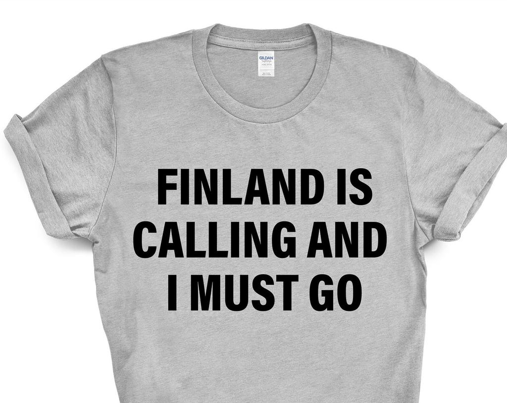 Finland is Calling T-Shirt: Soft Cotton Tee, Travel Gift 4131