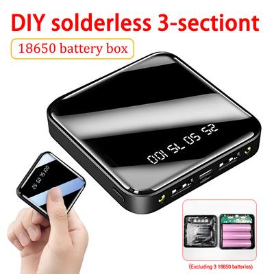 3*18650 DIY 18650 аккумулятор DIY Power Bank чехол для зарядки и хранения двойной USB тип C Micro USB без сварки мобильный корпус комплект