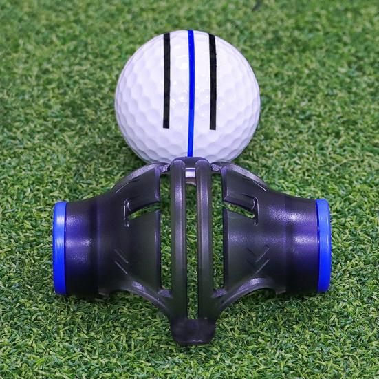 Маркер для разметки линий в гольфе с синим/красным выдвижным ящиком, 360-градусный разметочный зажим, профессиональный набор из трех частей для рисования линий, маркер для разметки линий для паттинга в гольфе