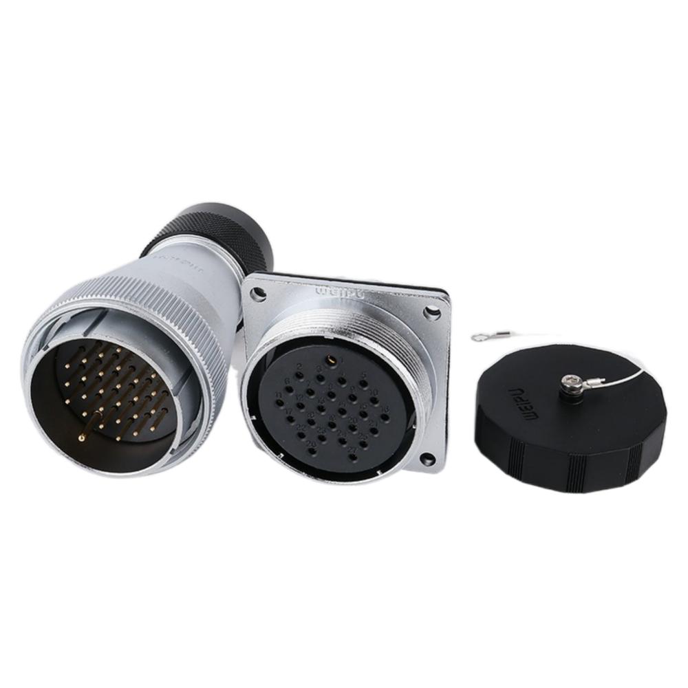 WEIPU WS48 TD+Z M48 Circular Waterproof Bulkhead Connector 5 7 20 27 38 42 Pin AC DC Power Adapter 50A Male Plug Female Socket