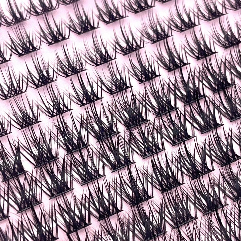 DIY Segmented Eyelash Extension Lashes Segments Fan Eyelashes Natural 3D Volume Lash Kit