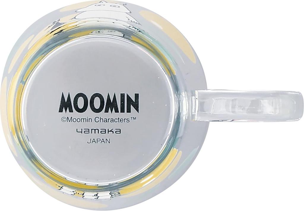 Кружка из термостойкого стекла MOOMIN, дизайн Муми-тролль, прибл.. 350 мл, Идеально для горячих напитков, Скандинавский подарок, Сделано в Японии, Yamaka Shoten, MM8201-815