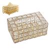 20cm*12cm*10cm Crystal Tissue Box Iron Keepsake Box Elegant Treasure Organizer Box  For Women