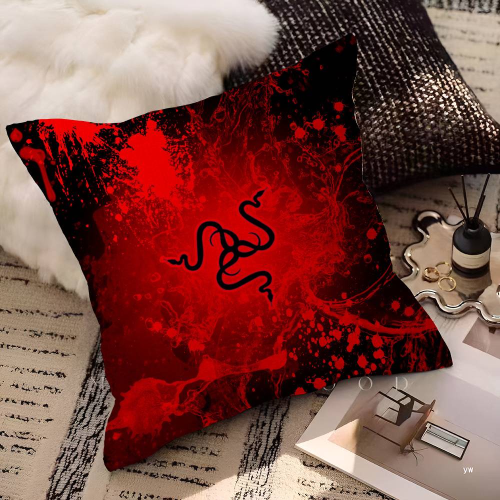 R-RAZER Логотип Игровой Змея Мультяшная Наволочка Мультяшный Подарок Чехол на Подушку Спальня Дом Диван Стул Сиденье Декор Чехол на Подушку