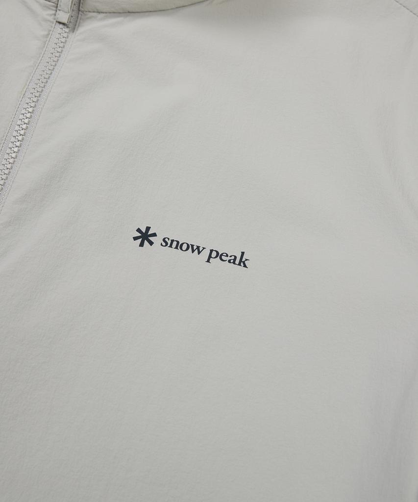 Snowpeak Apparel Тонкий Технологичный Тканый Анорак с Воротником-стойкой и Коротким Рукавом Светло-серый (S24Mmsan34)